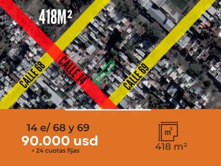Foto 1 de Terreno en venta - 418Mts2 - La Plata [FINANCIADO]