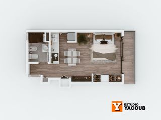 Foto 9 de Monoambiente en venta -contrafrente-32 metros-Pozo - Avenida 7-La Plata