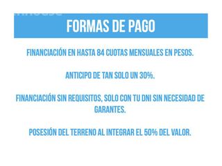 Foto 4 de VENTA -LOTES 381 M2 EN BARRIO ABIERTO -CAMINO A ESTANCIAS FINANCIADOS