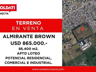 Foto 13 de Fracción de Terreno de 8 has. sobre afalto, apto loteo en Don Orione, Almirante Brown