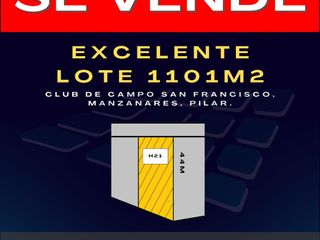 Foto 1 de Venta de terreno 1101m2  en Club de Campo San Francisco, Manzanares, Pilar