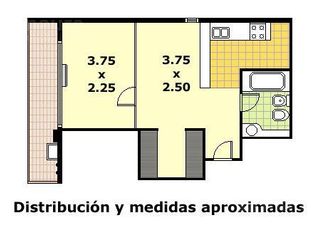 Foto 37 de 2 ambientes de 40m2 balcón y con Amenities en ALQUILER Las Cañitas