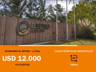Foto 1 de Terreno en venta - 1.088mts2 - La Plata [FINANCIADO]