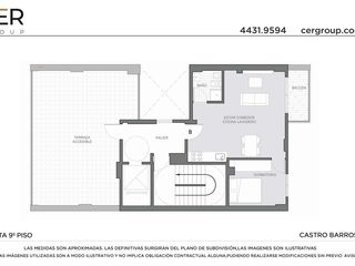 Foto 6 de 4° C - 45m2 totales - monoambiente divisible a estrenar -