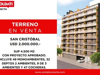 Foto 1 de Terreno en Venta con Proyecto Aprobado y Vencido – 4500 m² - Boedo