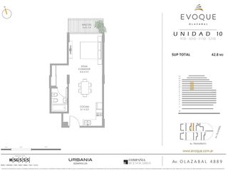 Foto 7 de OPORTUNIDAD - EVOQUE OLAZABAL - 1AMB PISO ALTO  CON VISTA ABIERTA Y BALCON ATERRAZADO