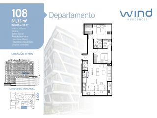 Foto 1 de Ponceano, Departamento en Venta, 81.49m2, 3 Habitaciones