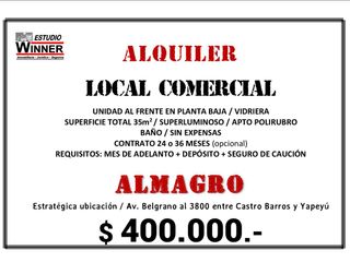 ALQUILER LOCAL COMERCIAL