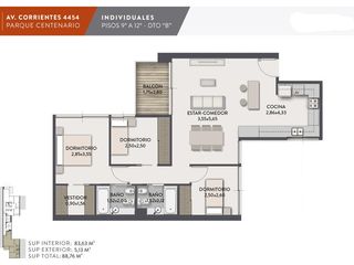 Foto 38 de DEPARTAMENTO EN VENTA A ESTRENAR DE 2 AMBIENTES EN ALMAGRO CON AMENITIES FINANCIACIÓN OPORTUNIDAD