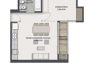 Foto 15 de DEPARTAMENTO EN VENTA A ESTRENAR DE 2 AMBIENTES EN ALMAGRO CON AMENITIES FINANCIACIÓN OPORTUNIDAD