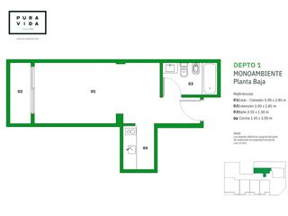 Foto 1 de Venta Depto 1 amb en pozo Villa Urquiza