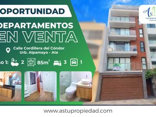 Foto 1 de VENTA DEPARTAMENTO 1ER PISO URB ALPAMAYO ATE