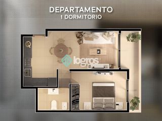 Foto 5 de Departamento en venta de 1 dormitorio en Macrocentro Posesión 2026