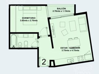 Foto 12 de Venta Departamento Recoleta Dos Ambientes Amenities Estrenar