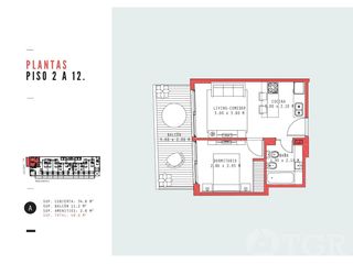 Foto 14 de Departamento Dos ambientes Núñez estilo joven y moderno, amenities y vistas