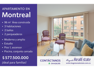 Foto 2 de Se vende apartamento Conjunto Montreal Colina Campestre