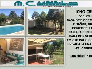 AT111. ICHO CRUZ. GRAN CASA CON AMPLIO PARQUE Y PILETA (8 PAX)