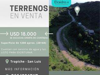 Foto 1 de venta de lotes 7 cajones Trapiche - San Luis