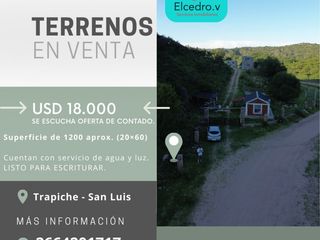 Foto 4 de venta de lotes 7 cajones Trapiche - San Luis