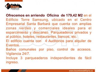 Foto 2 de **ARRIENDO OFICINA 180 M2 TORRE SAMSUNG