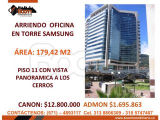 Foto 1 de **ARRIENDO OFICINA 180 M2 TORRE SAMSUNG