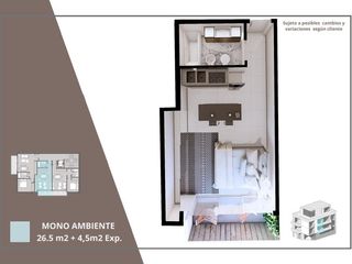 Foto 31 de Venta, Departamento, Monoambiente, Balcón, Monte Castro