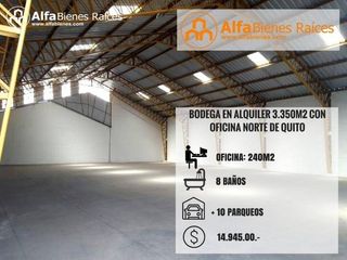 Foto 1 de COMPLEJO DE BODEGA EN ALQUILER 3550M2 - NORTE DE QUITO.