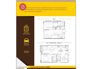 Venta departamentos de estreno  San Bernardo 3. Km 2.5 vía Samborondon