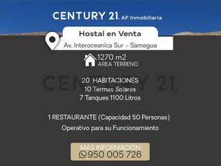 Hostal en Venta, Av Panamericana Moquegua