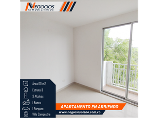 APARTAMENTO EN ARRIENDO - VILLA CAMPESTRE