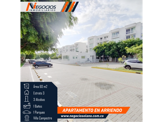 APARTAMENTO EN ARRIENDO - VILLA CAMPESTRE