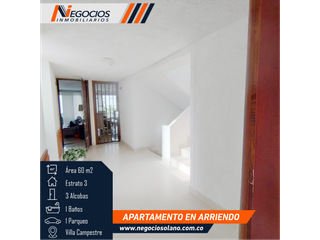 APARTAMENTO EN ARRIENDO - VILLA CAMPESTRE