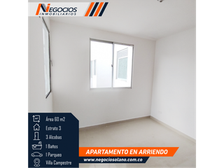 APARTAMENTO EN ARRIENDO - VILLA CAMPESTRE