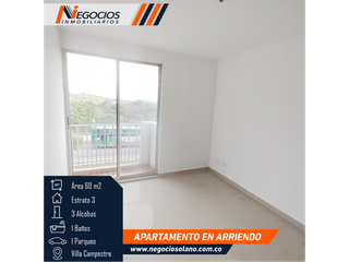 APARTAMENTO EN ARRIENDO - VILLA CAMPESTRE