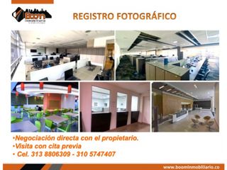 *ARRIENDO OFICINAS AMOBLADAS 2.729 M2 CON 338 PUESTOS EN CALLE 26