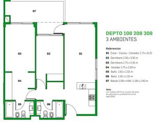 Foto 1 de Venta departamento 3 ambientes en suite en Villa Urquiza a estrenar