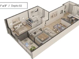 Foto 19 de 3 ambientes en Venta  en construcción Monte Castro con amenities