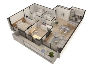 Foto 4 de 3 ambientes en Venta  en construcción Monte Castro con amenities