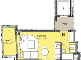 Foto 27 de Departamento  en pozo de un ambiente - Venta - Palermo Nuevo - Muy buena ubicación.