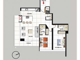 Foto 2 de ARRIENDO APARTAMENTO AMOBLADO PRIMERA LINEA DE PLAYA - RODADERO SUR
