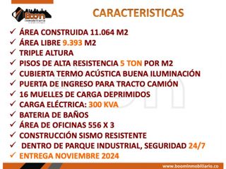 Foto 2 de **ARRIENDO BODEGA 11.064 M2 PARQUE INDUSTRIAL TOCANCIP