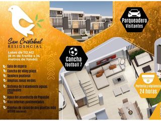 Foto 4 de LOTE EN VENTA EN UNIDAD SAN CRISTOBAL RESIDENCIAL, POPAYN