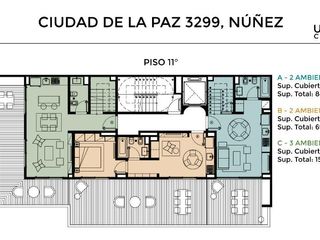 Foto 11 de Departamento 2 Ambientes en venta con balcón - Nuñez