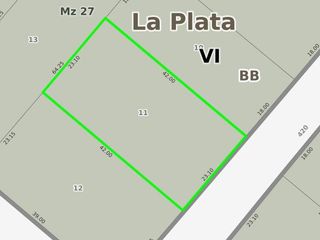 Terreno en venta - 996Mts2 - Villa Elisa, La Plata