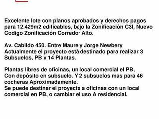 LIDERES EN TERRENOS - GUIMAT PROPIEDADES - 20.83 MTS DE FRENTE, AV, CABILDO