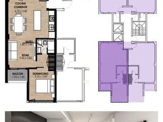 Departamento Venta 3 dorm c/3 Balcones - GÜEMES 336