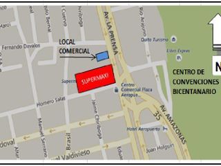 Rento Local Comercial 110 m², Junto SUPERMAXI Plaza Bicentenario.