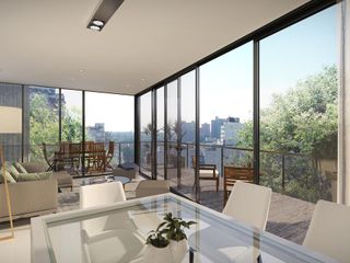 Tres ambientes con dependencia y balcón aterrazado en Dome Palermo Apartments. - Palermo Chico