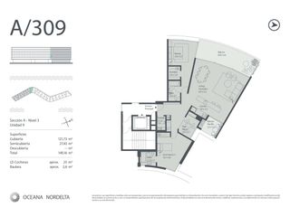 Foto 16 de Venta departamento 3 ambientes - Oceana - Nordelta