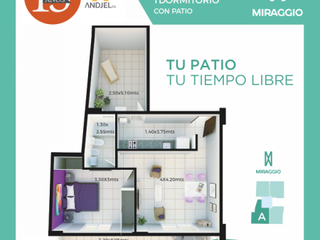 Foto 9 de 1 Dormitorio A con patio - Edificio Miraggio